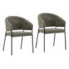 Cathey Dining Chair Set of 2 Olive, by Dovetail, 22.75" width x 33" height x 23" depth thumbnail 1