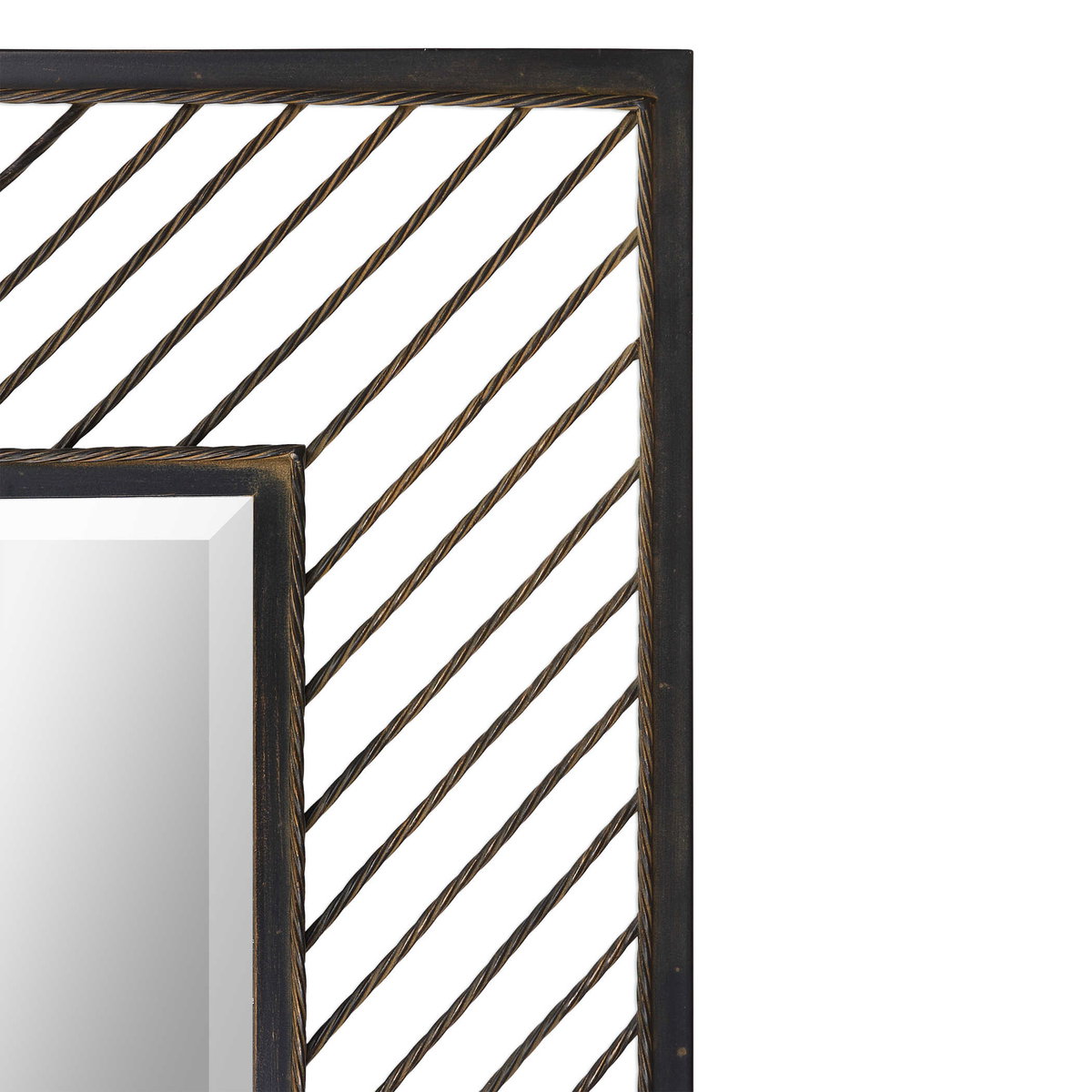 Karel Chevron Mirror, by Uttermost, 3'8" width x 6'4" height x 3" depth View 4