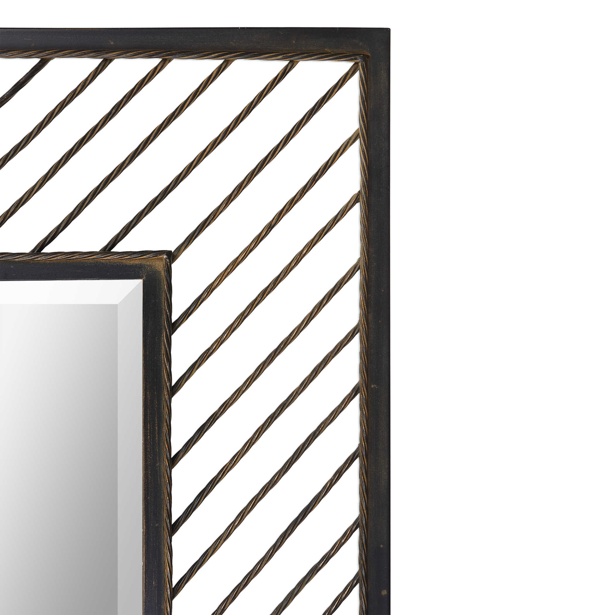Karel Chevron Mirror, by Uttermost, 44" width x 76" height x 3" depth View 4
