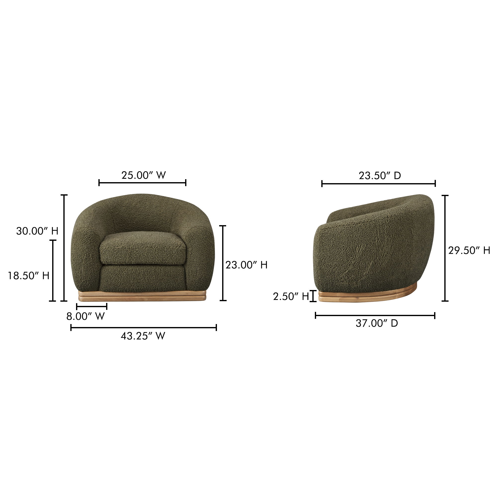 Marlowe Lounge Chair Sage large image 