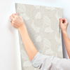 Vinca White Metallic Wallpaper thumbnail 4