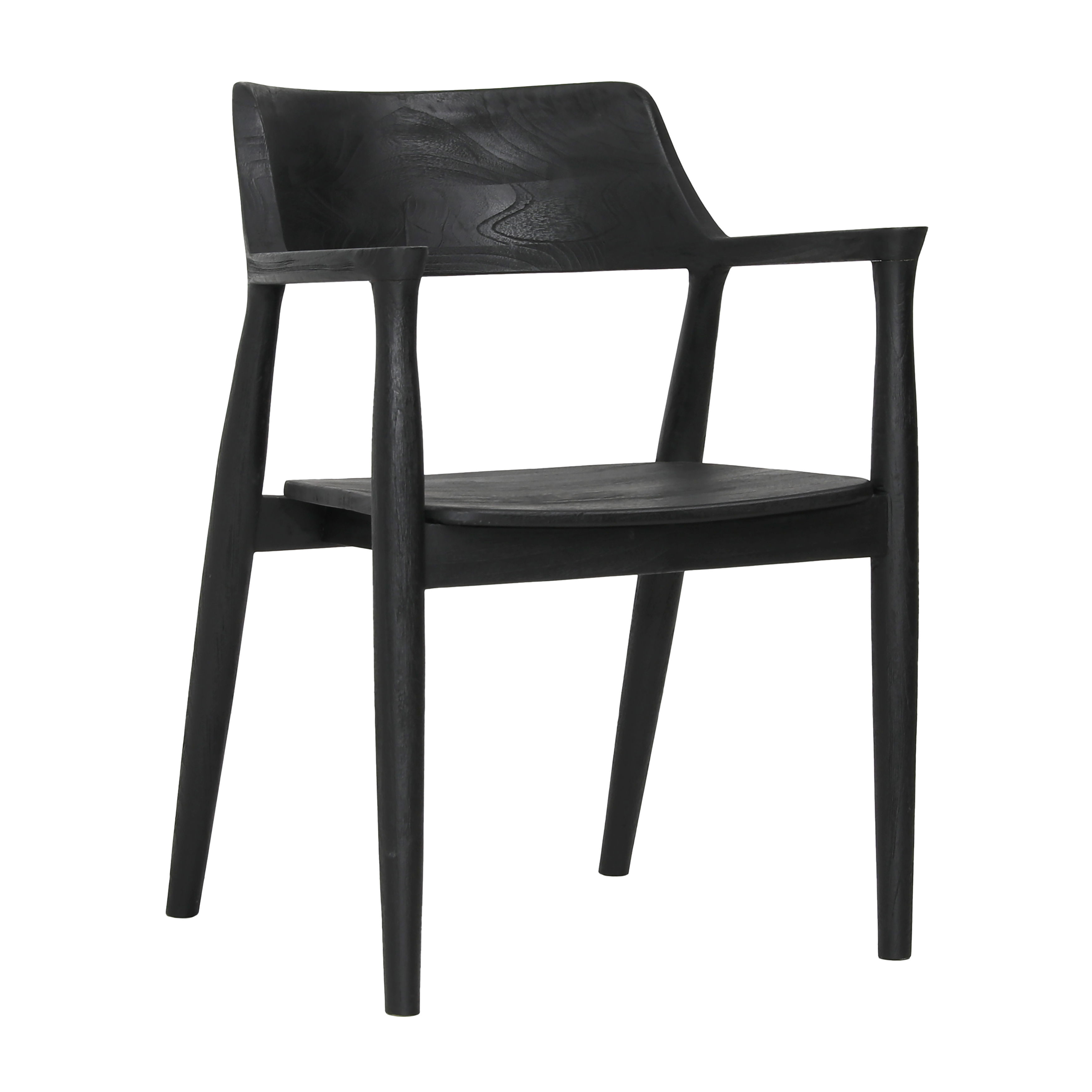 Stafford Dining Chair Black, by Dovetail, 22.83" width x 31.25" height x 21.88" depth View 1