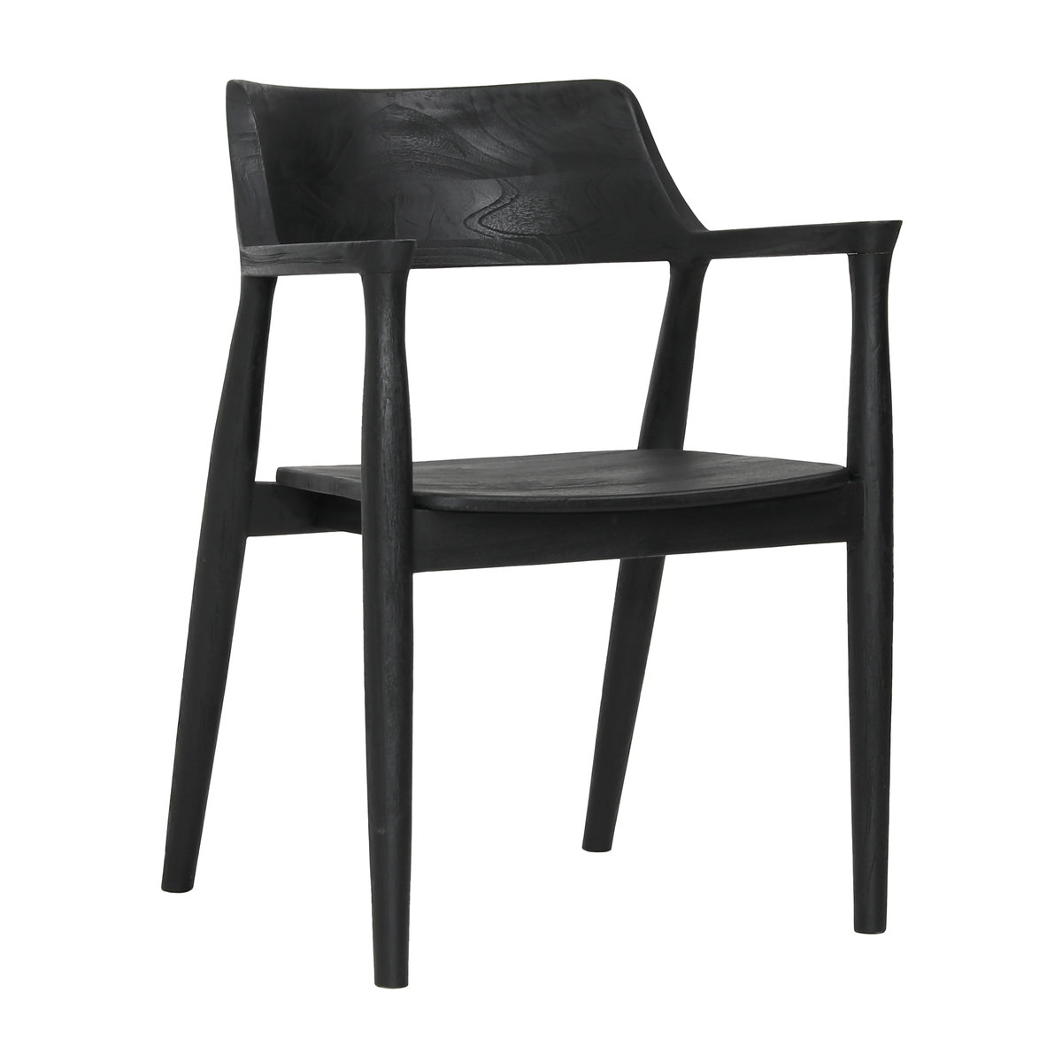 Stafford Dining Chair Black, by Dovetail, 22.83" width x 31.25" height x 22" depth View 1