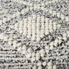 Ekiya   Black/White Yarn and Wool Patterened Pouf, Ottoman by Mercana, 16" length x 16" width x 16" height thumbnail 8