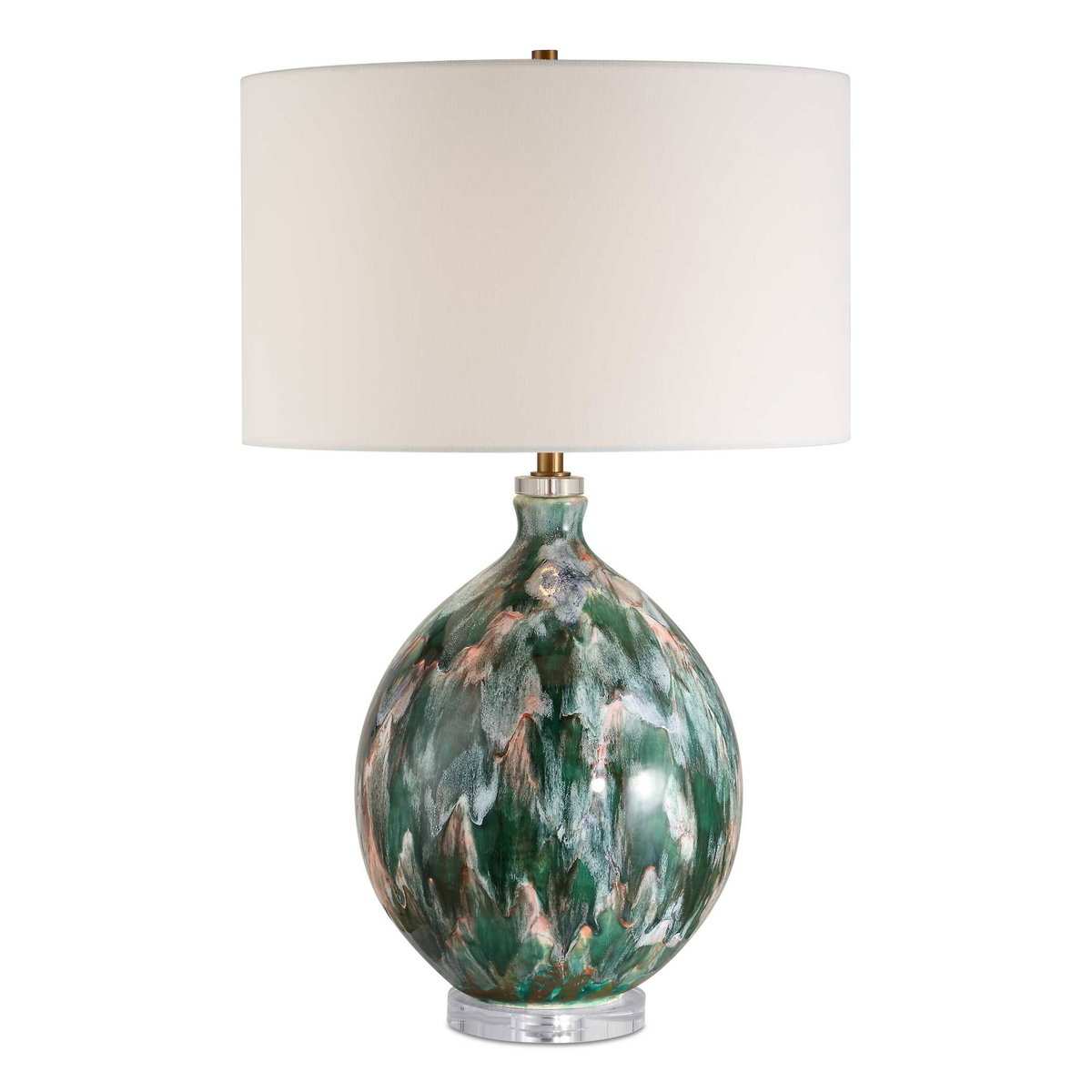 Mihaela Drip Glaze Table Lamp, by Uttermost, 17" width x 27" height x 17" depth View 1