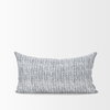 Janelle 14x26 Cream with Indigo Print Linen Lumbar Pillow Cover, Decorative Pillow by Mercana, 14" length x 26" width x 0.2" height thumbnail 3
