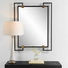 Ivey Rectangle Industrial Mirror, by Uttermost, 32.5" width x 42" height x 2.5" depth thumbnail 4