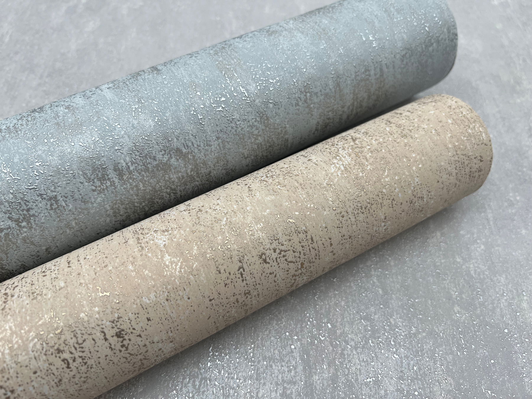 Shimmering Patina Spa & Silver Wallpaper large image 