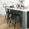 Colin Backless 38.2in Seat Counter Stool | Black Metal, Counter & Bar Stool by Mercana, 21.1" length x 22.6" width x 38.19" height thumbnail 2