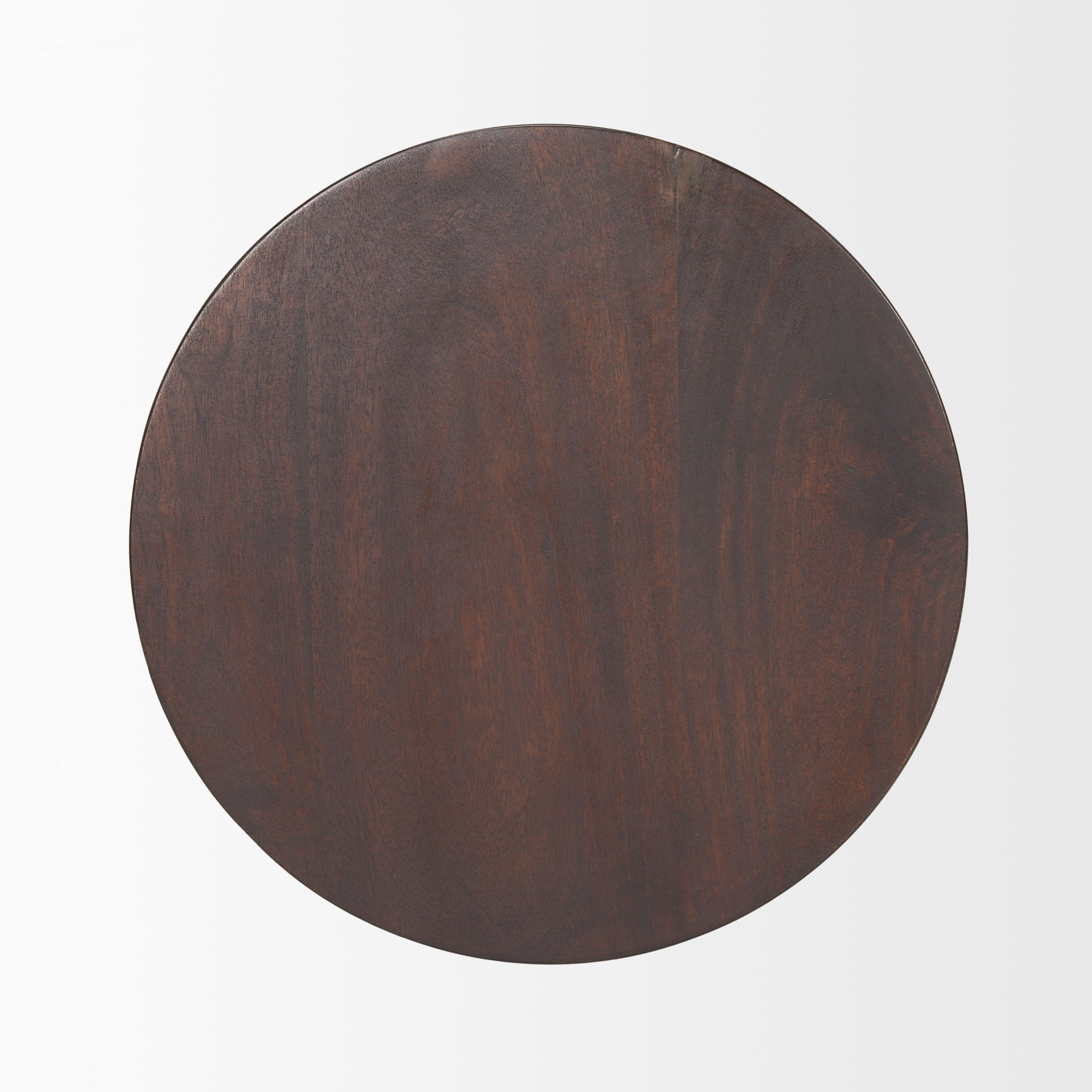 Novell Dark Brown Wood Pedestal Accent Table large image 