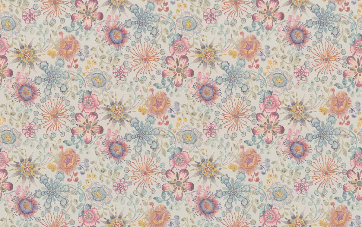 Magic Garden Pink Wallpaper, by York Wall, 33' length x 3'3.3" width x 0.02" depth View 1