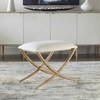 Expedition White Fabric Small Bench, Benche by Uttermost, 23.5" width x 20" height x 16.12" depth thumbnail 2