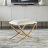 Expedition White Fabric Small Bench, Benche by Uttermost, 23.5" width x 20" height x 16.12" depth thumbnail 2