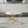Expedition White Fabric Small Bench 1 Expedition White Fabric Small Bench thumbnail 1
