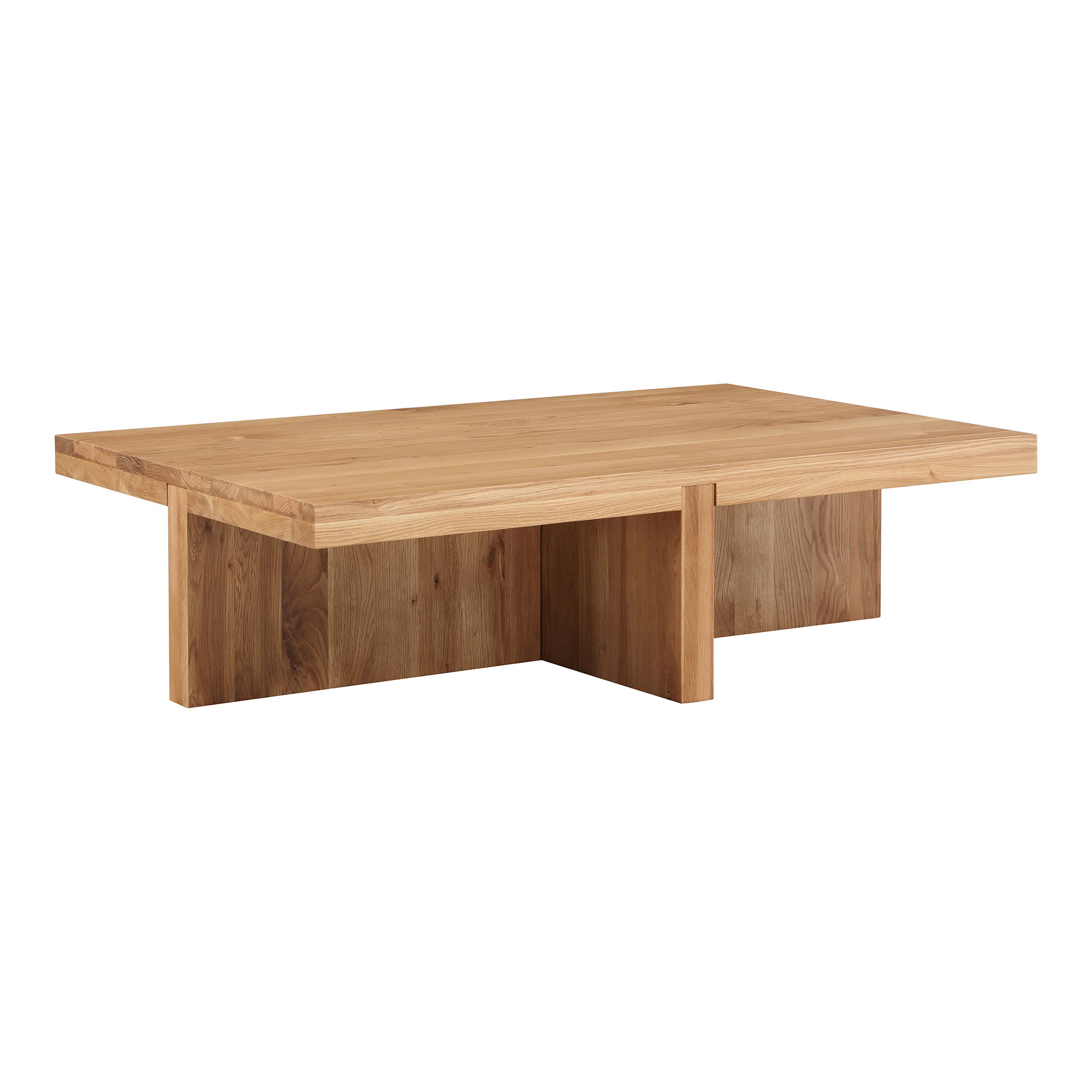 Folke Rectangular Coffee Table Natural, by Moe's Home, 50" width x 13.5" height x 31" depth View 2