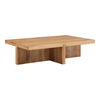 Folke Rectangular Coffee Table Natural, by Moe's Home, 50" width x 13.5" height x 31" depth thumbnail 2