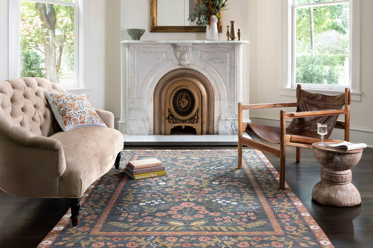 Rifle Paper Co. x Loloi Fiore Rug, 3'7" length x 5'7" width View 3