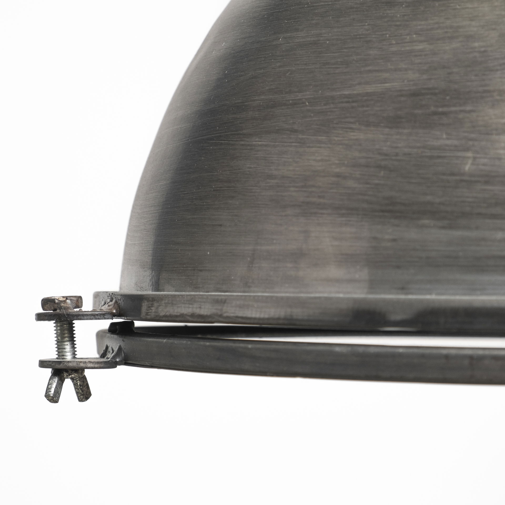 Bashaw I 17x20 Gray Toned Metal Dome Pendant Light large image 