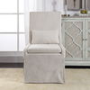 Coley White Linen Armless Chair, Furniture by Uttermost, 23" width x 39.5" height x 25" depth thumbnail 2