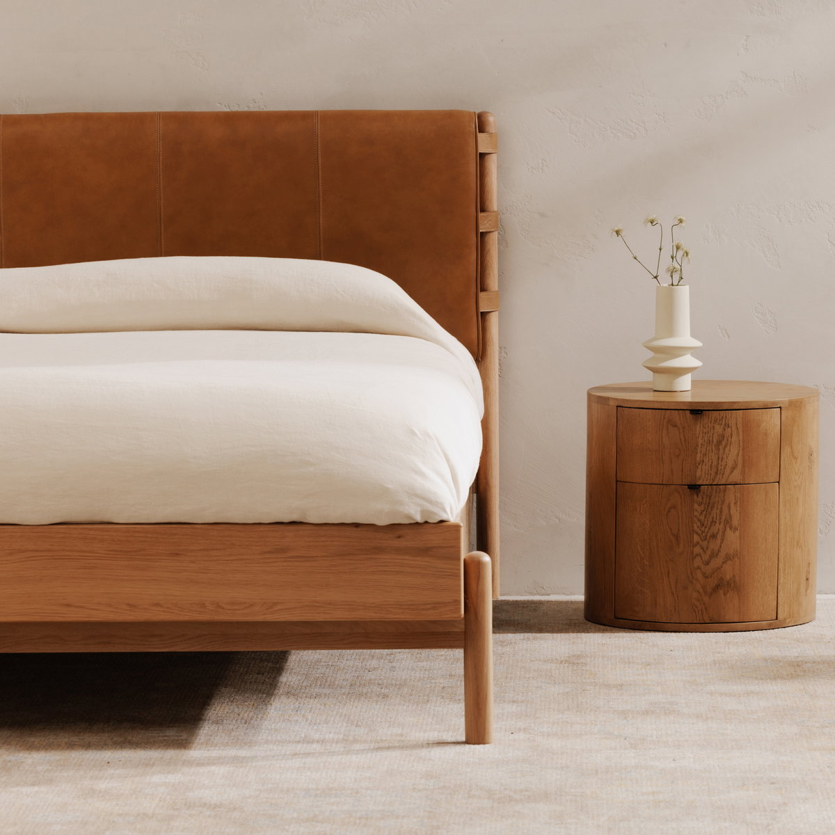 Colby King Bed Brown, by Moe's Home, 83" width x 41.34" height x 83" depth View 11
