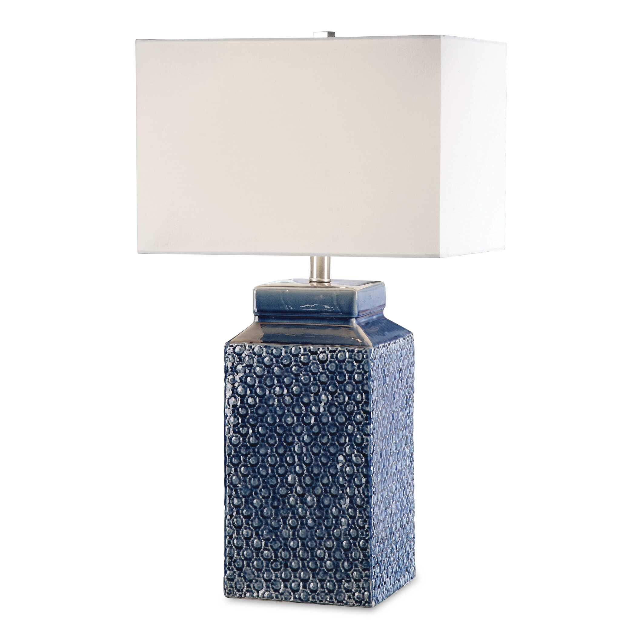 Pero Sapphire Blue Lamp, by Uttermost, 15" width x 26.75" height x 11" depth View 1