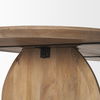 Isla Oval Dining Table with Light Brown Wood Top & Arched Legs thumbnail 7