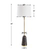 Jenson Black Marble Buffet Lamp, by Uttermost, 1' width x 2'11" height x 1' depth thumbnail 3