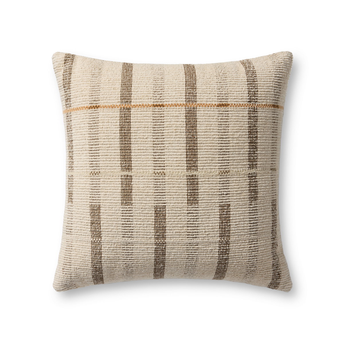 Loloi Ivory Pillow, Decorative Pillow, 20" length x 20" width View 1