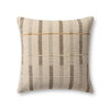 Loloi Ivory Pillow, Decorative Pillow, 20" length x 20" width thumbnail 1