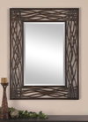 Dorigrass Brown Metal Mirror, by Uttermost, 2'8" width x 3'6" height x 0.5" depth thumbnail 2