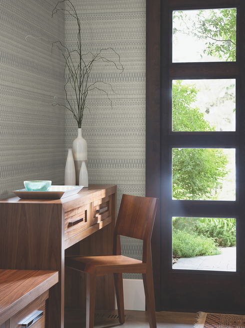 Tapestry Stitch Linen Wallpaper