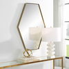 Ankara Brass Hexagon Mirror thumbnail 3