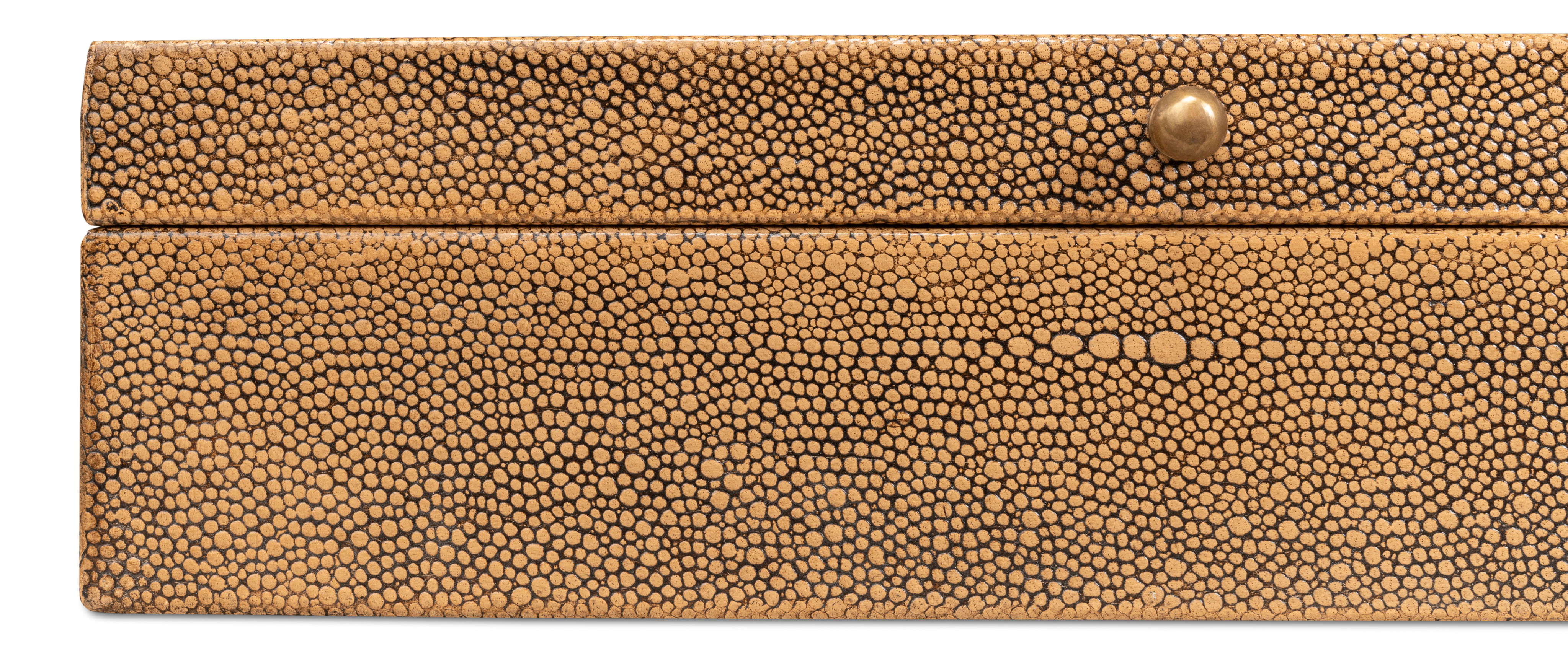 Gatsburg Shagreen Box, Tawny Brown, S/2 large image 