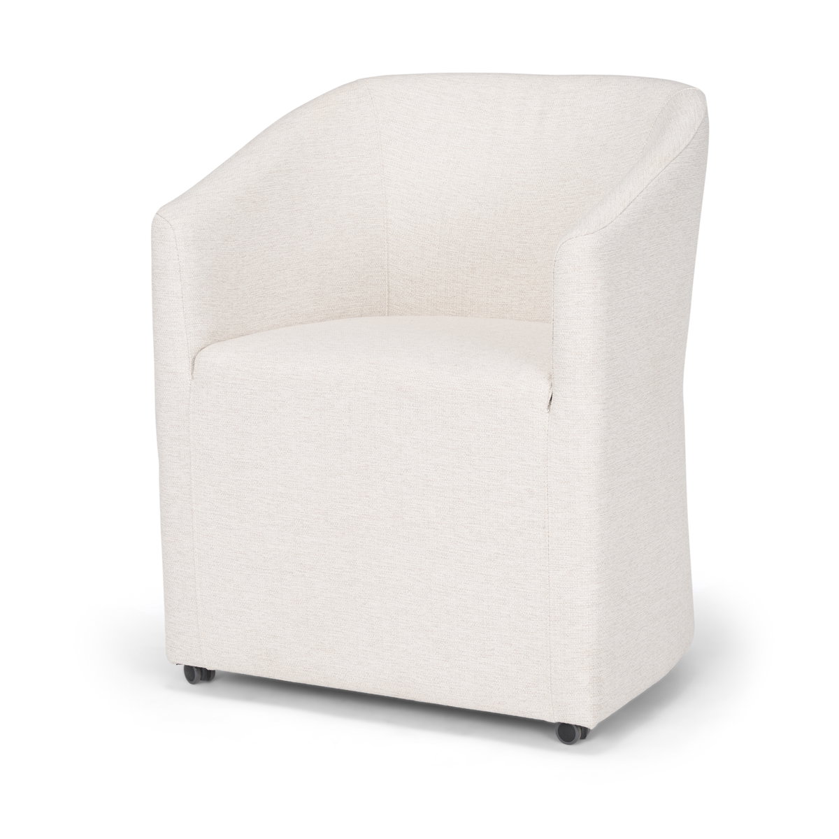 Sondra Oatmeal Performance Fabric Upholstered Club Dining Chair, by Mercana, 25.5" length x 23.75" width x 31.5" height View 1