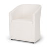 Sondra Oatmeal Performance Fabric Upholstered Club Dining Chair, by Mercana, 25.5" length x 23.75" width x 31.5" height thumbnail 1