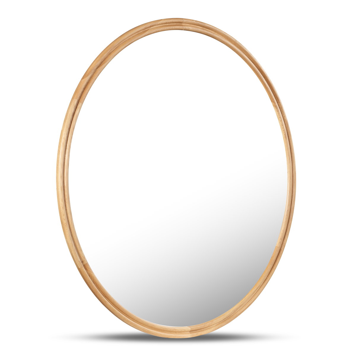 Alcott Round Mirror Small Oak, by Moe's Home, 36" width x 36" height x 1.06" depth View 2