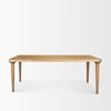 Suvan 84L Light Brown Rectangular Oak Wood Dining Table thumbnail 3