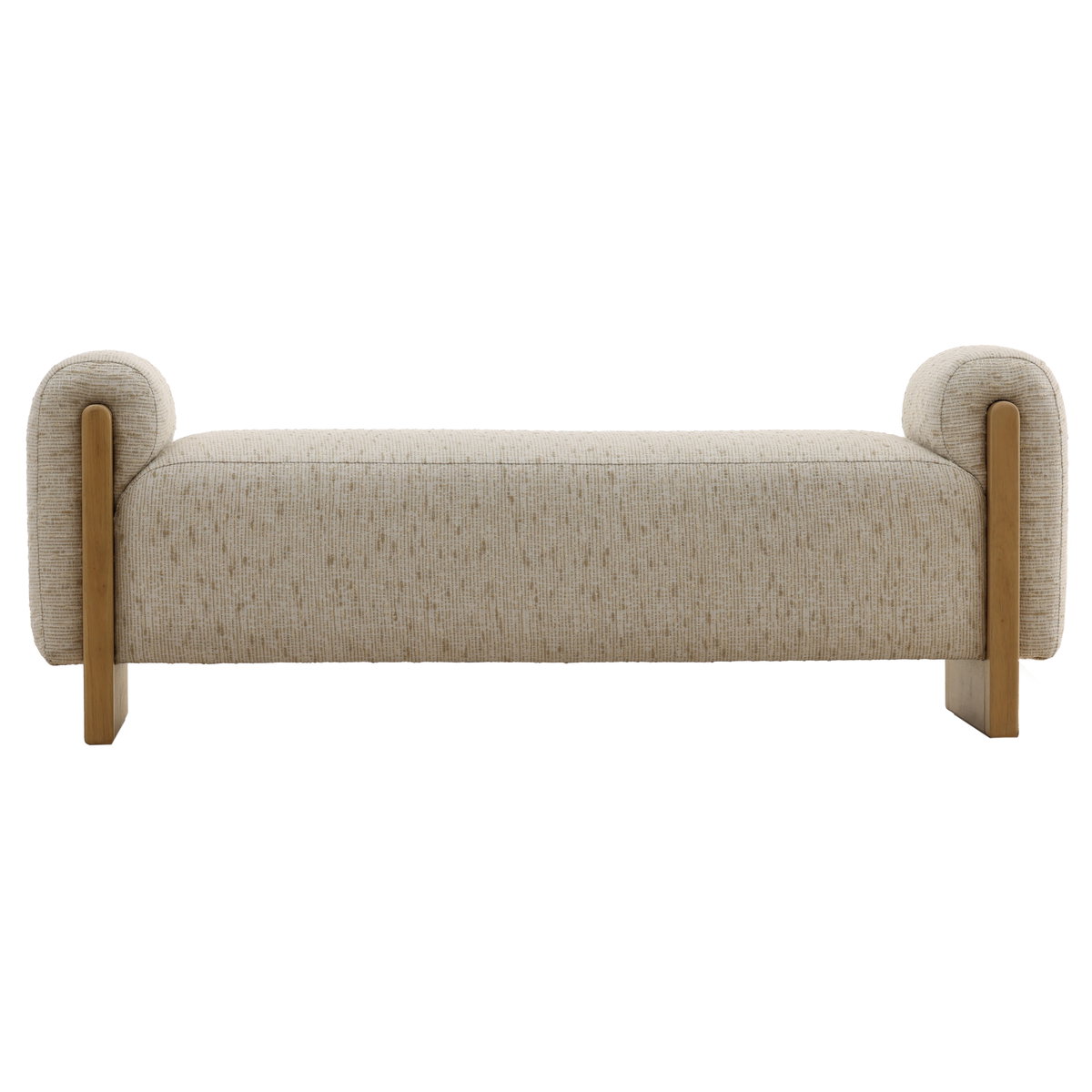 Eliott Bench Cream, Benche by Dovetail, 61.5" width x 23" height x 18.75" depth View 2