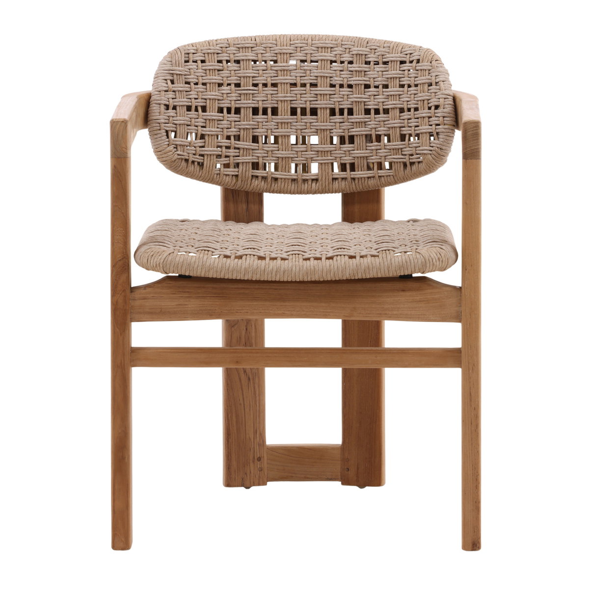 Jovita Outdoor Dining Chair Beige, by Dovetail, 22" width x 30.8" height x 22.44" depth View 2