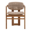 Jovita Outdoor Dining Chair Beige, by Dovetail, 22" width x 30.8" height x 22.44" depth thumbnail 2