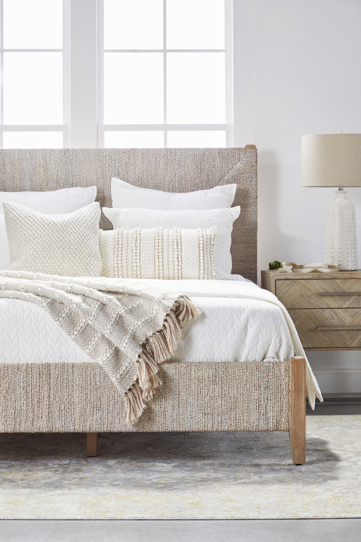 Malay Queen Bed, by Essentials for Living, 65.25" width x 54" height x 87.25" depth View 19