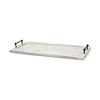 Alfred 35L x 16W Natural Wooden Herringbone Rectangular Tray thumbnail 0