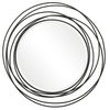 Whirlwind Black Round Mirror, by Uttermost, 39.37" width x 39.37" height x 1.15" depth thumbnail 1