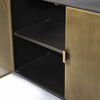 Newsome II 79Lx16Wx33H Black and Gold Metal 4 Cabinet Door Sideboard thumbnail 9