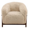 Prescott Occasional Chair Cream, Accent Chair by Dovetail, 32.6" width x 29.7" height x 32" depth thumbnail 2