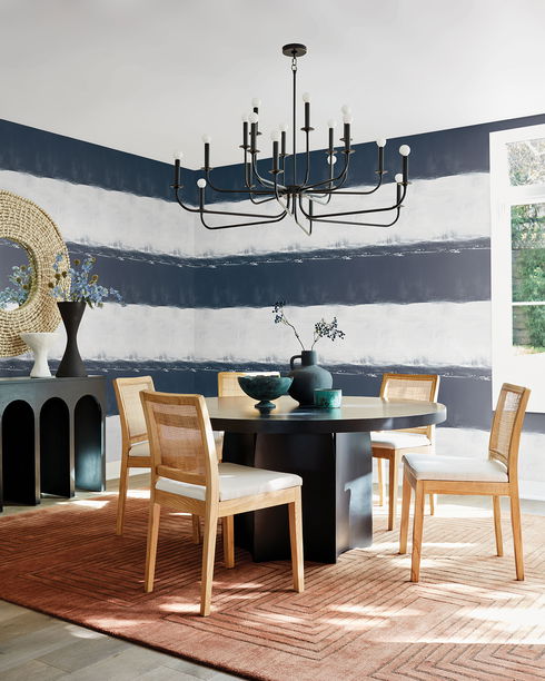 Ink Wash Navy Wallpaper