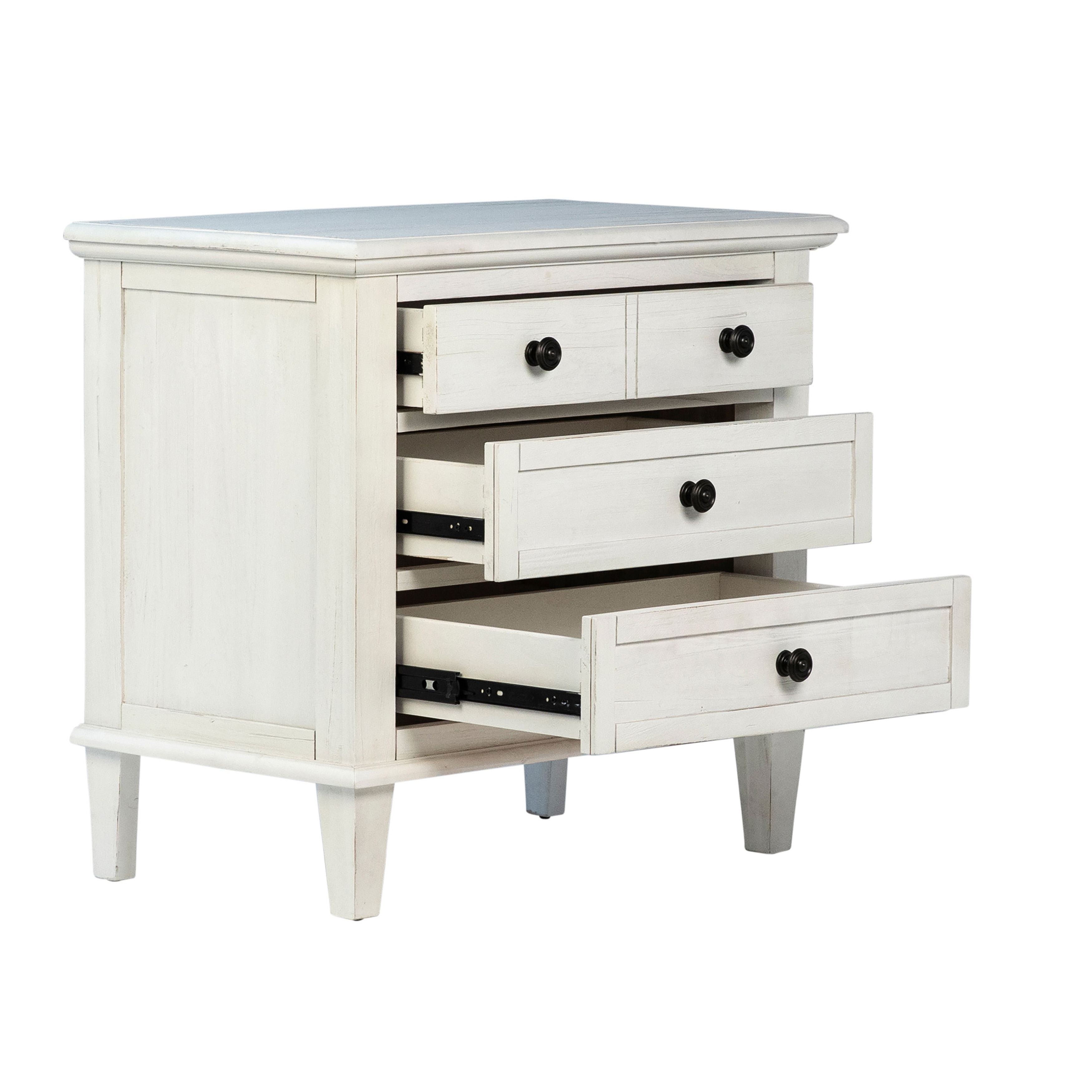 Lugano Nightstand With 3 Drawers large image 