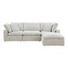 Terra Condo Lounge Modular Sectional Coastside Sand, Sectional Sofa by Moe's Home, 114" width x 32" height x 76" depth thumbnail 1