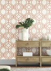 Sawgrass Trellis Coral Wallpaper, by York Wall, 27' length x 2'3" width x 0.02" depth thumbnail 2