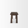 Wolcott Rectangular Dark Brown Solid Wood Bench, Benche by Mercana, 60" length x 16" width x 18" height thumbnail 5
